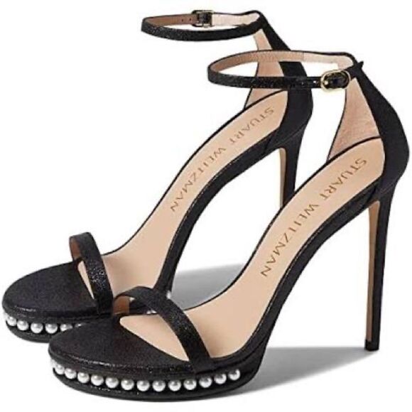 Stuart Weitzman Nudist Disco Pearl Sandals - Picture 2 of 11